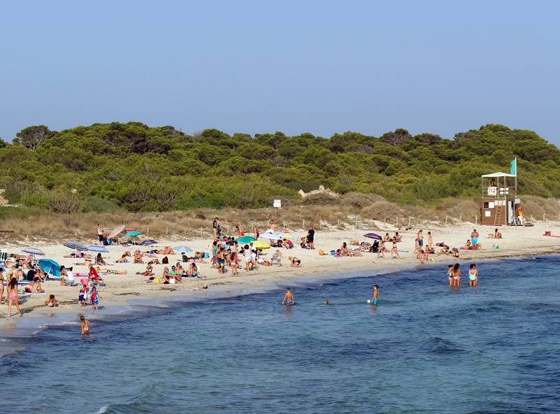 Playa S'Arenal de sa Ràpita en Mallorca